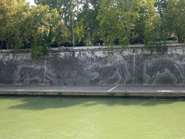 image Grafiti en el río Tiber, Roma