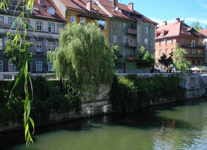 image Vista del río Ljubljanica, Liubliana, Eslovenia