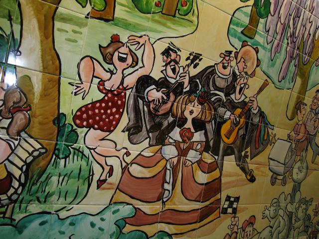 image Obra de Mingote en la estación de metro Retiro, Madrid