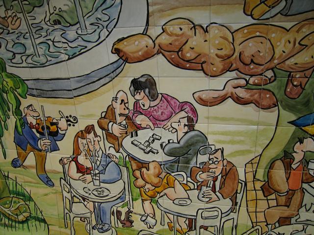 image Obra de Mingote en la estación de metro Retiro, Madrid