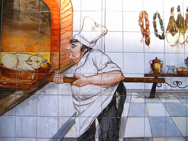 image Azulejos pintados de la taberna "El Madroño", Puerta Cerrada, Madrid