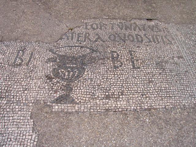 image Mosaico de bar romano incitando a beber, Ostia Antica, Roma