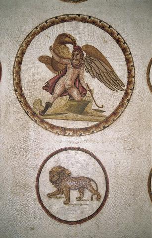 image Mosaico de Rapto de Ganímedes, Museo Arqueológico de Sousse, Túnez