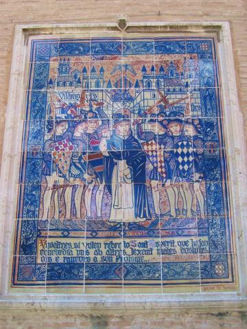 image Azulejos pintados junto a la Catedral, Valencia