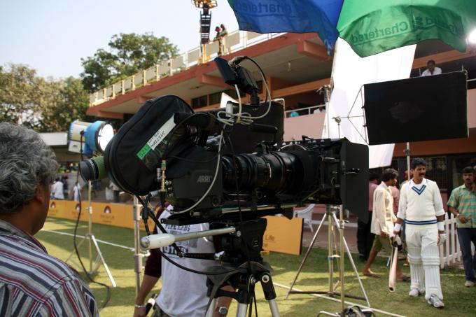 image Equipo de rodaje en Bollywood, Bombay, India