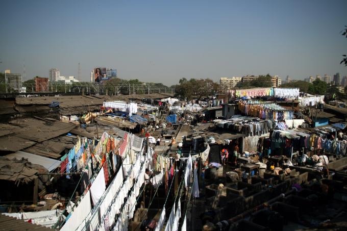 image Lavandería al aire libre Mahalaxmi Dhobi Ghat, Bombay, India
