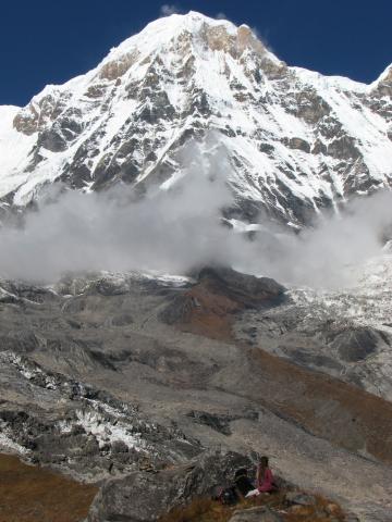 image El Annapurna I con un glaciar en su base, Himalaya, Nepal