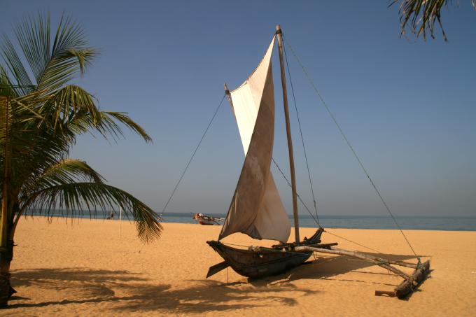 image Catamarán de vela cuadrada en Negombo, Sri Lanka