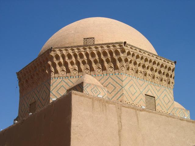 image Cúpula de barro cocido de mezquita, Yazd, Irán