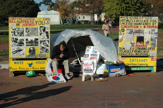 image Acampada protesta frente a la Casa Blanca en Washington, Estados Unidos