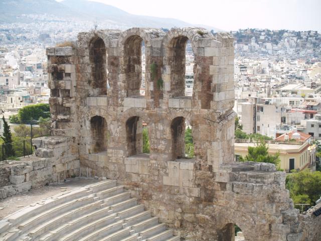 image Detalle del Odeón de Herodes Áticus, Atenas, Grecia