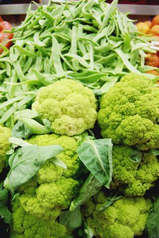 image Brécoles y judías verdes