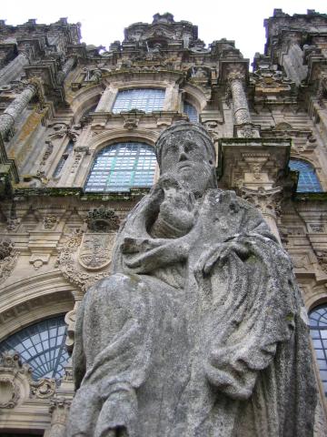image Escultura de la fachada de la Catedral de Santiago de Compostela, A Coruña, Galicia