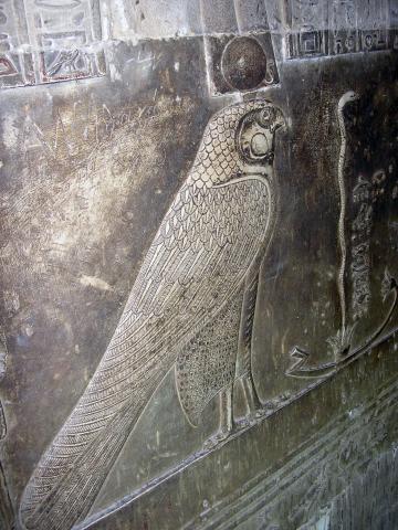 image Relieve del Halcón Horus en la cripta del templo de Dendera, Egipto
