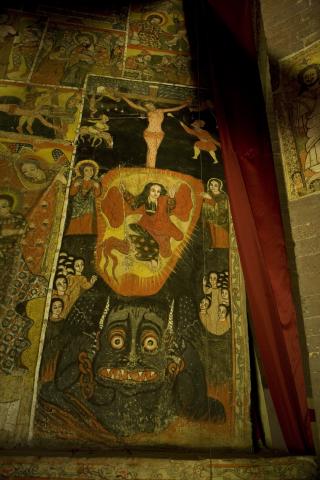 image Jesucristo, San Jorge y el Diablo, monasterio Kibran Gabriel, Etiopía
