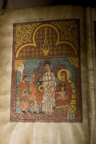 image La Epifanía en un códice del museo del monasterio Kibran Gabriel, Etiopía
