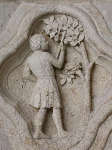 image Cuadrifolio del portal de San Fermín de la Catedral de Amiens, Francia