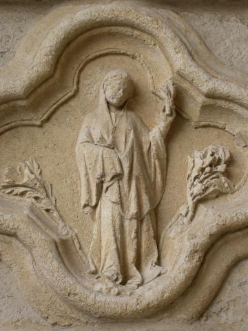 image Cuadrifolio del portal de San Fermín de la Catedral de Amiens, Francia