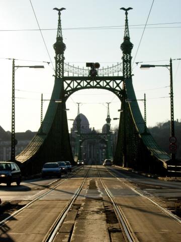 image Vista desde el interior del Puente de la Libertad, Budapest, Hungría