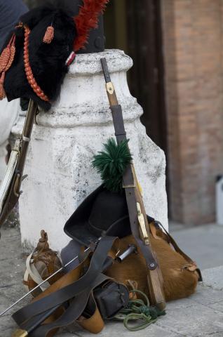 image Recreación de la Guerra de la Independencia en Segovia: Equipamiento de un soldado de las tropas napoleónicas