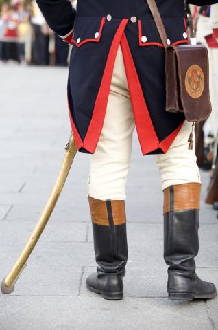 image Recreación de la Guerra de la Independencia en Segovia: Detalle de un soldado de las tropas napoleónicas