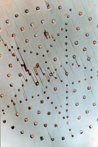 image Motivo de estrella en una placa de metal