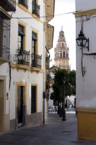 image Calle Blanco Belmonte y Torre de la Mequita-Catedral, Córdoba