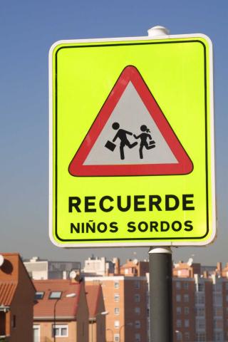 image Señal: Recuerde niños sordos