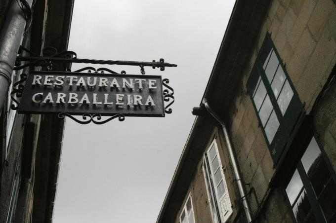 image Cartel de un restaurante, Santiago de Compostela, A Coruña