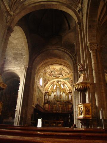 image Púlpito y ábside principal, Catedral de Jaca, Huesca