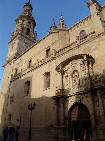 image Vista parcial de la fachada, Catedral de Logroño, La Rioja