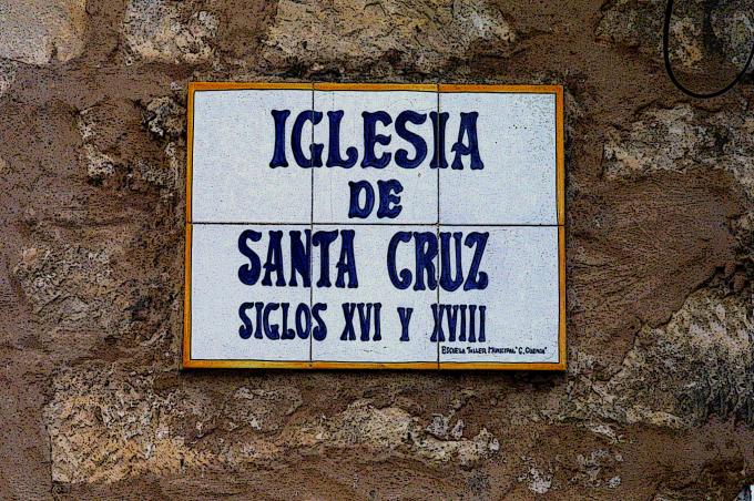 image Placa de la Iglesia de Santa Cruz, Cuenca