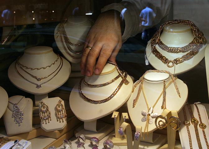 image Escaparate en el barrio de los diamantes, Amberes, Bélgica