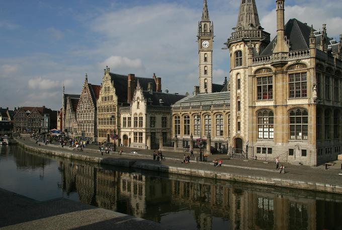 image Vista general de Graslei, Gante, Bélgica