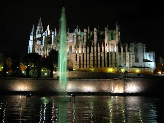 image Catedral de Palma de noche, Mallorca, Islas Baleares