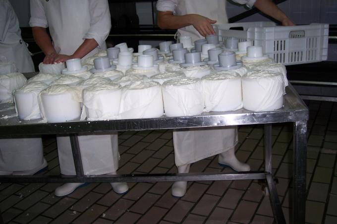 image Cerrando moldes llenos para prensado