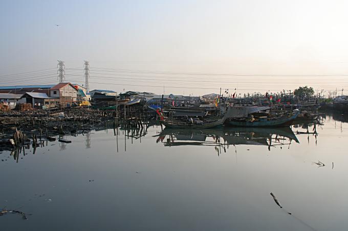 image Viviendas en el embarcadero, Jakarta, Indonesia