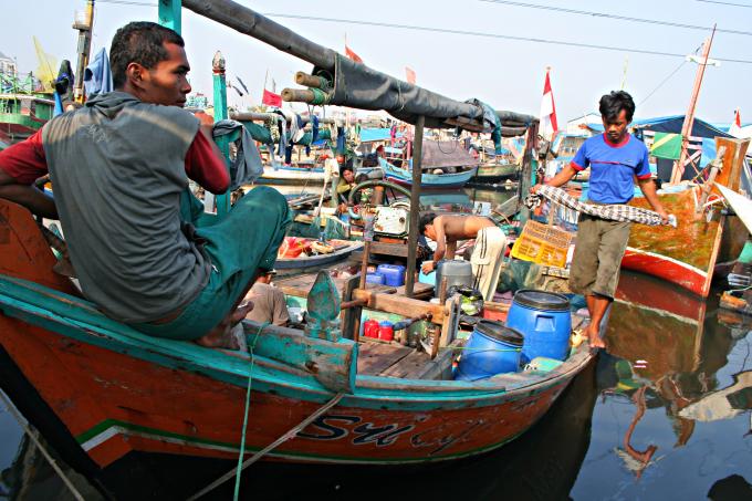 image Barcas de pescadores de Jakarta, Indonesia