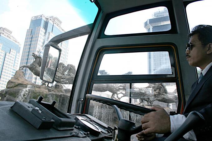 image Conductor de autobús Jakarta, Indonesia