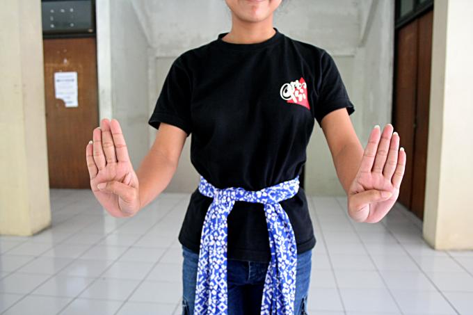 image Postura de manos del baile javanés, Java, Indonesia