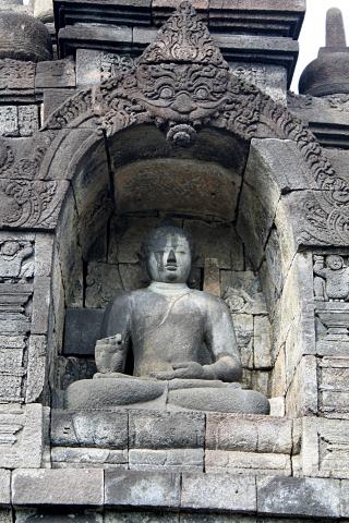 image Buda enseñando, Templo Borobudur de Jogyakarta, Indonesia