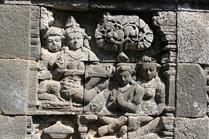 image Detalle de relieves, Templo Borobudur de Jogyakarta, Indonesia