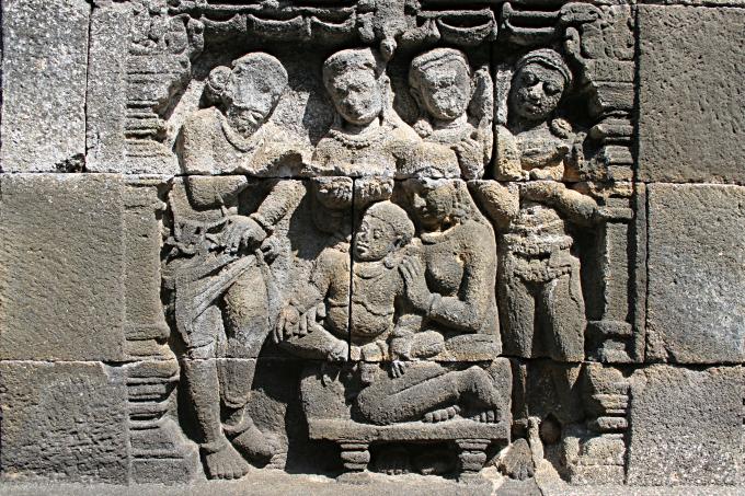 image Detalle de relieves, Templo Borobudur de Jogyakarta, Indonesia