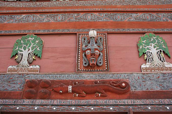 image Detalle de una casa de Batak, Sumatra, Indonesia