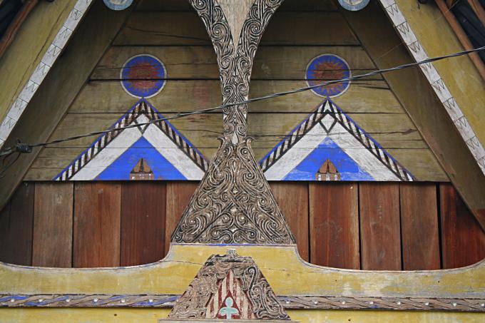 image Detalle de una casa de Batak, Sumatra, Indonesia