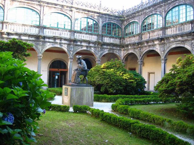 image Patio y jardines del Colegio de Fonseca, Santiago de Compostela, A Coruña