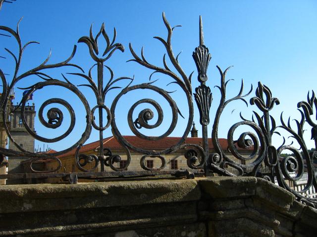 image Rejas de las escalinatas de la Catedral de Santiago, Santiago de Compostela, A Coruña