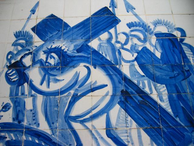 image Cerámica de la fachada de la Iglesia de San Xoaquiño, Isla de Ons, Pontevedra