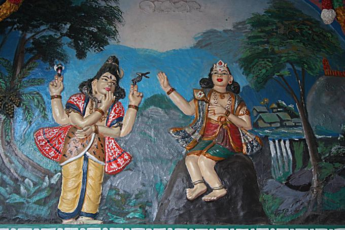 image Detalle decoración, Templo Hindú de Medam, Sumatra, Indonesia