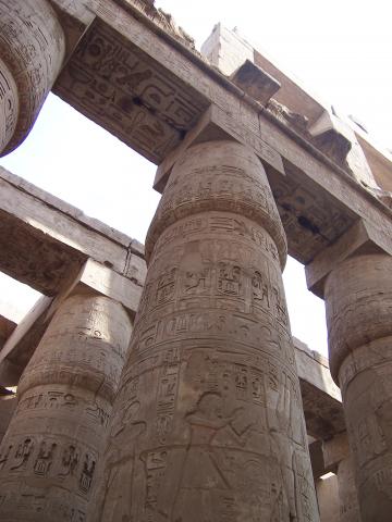 image Columnas de la sala hipóstila del Templo de Karnak, Egipto